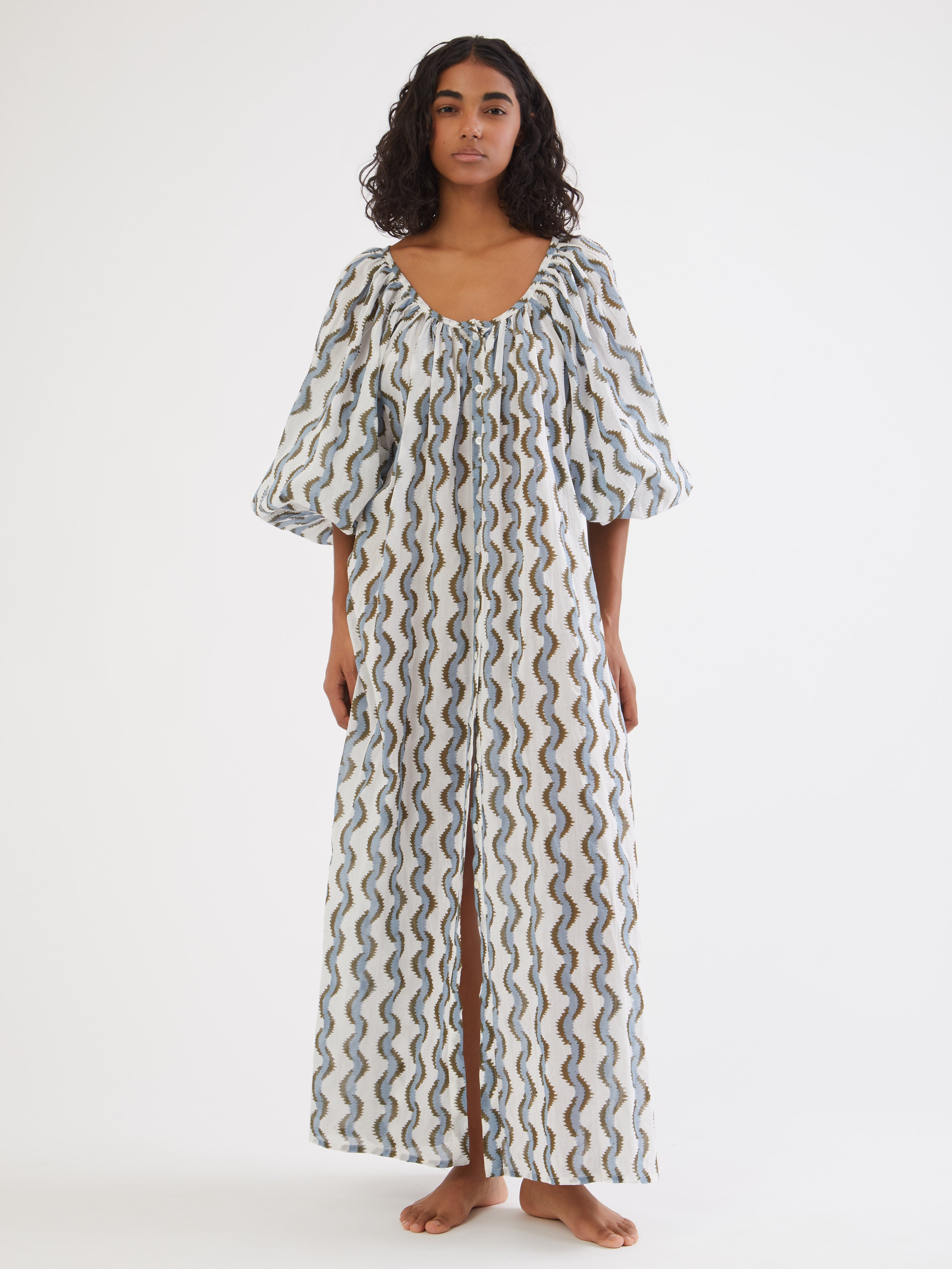 cotton balloon dress OFF White Cotton Balloon Dress OFF White / L