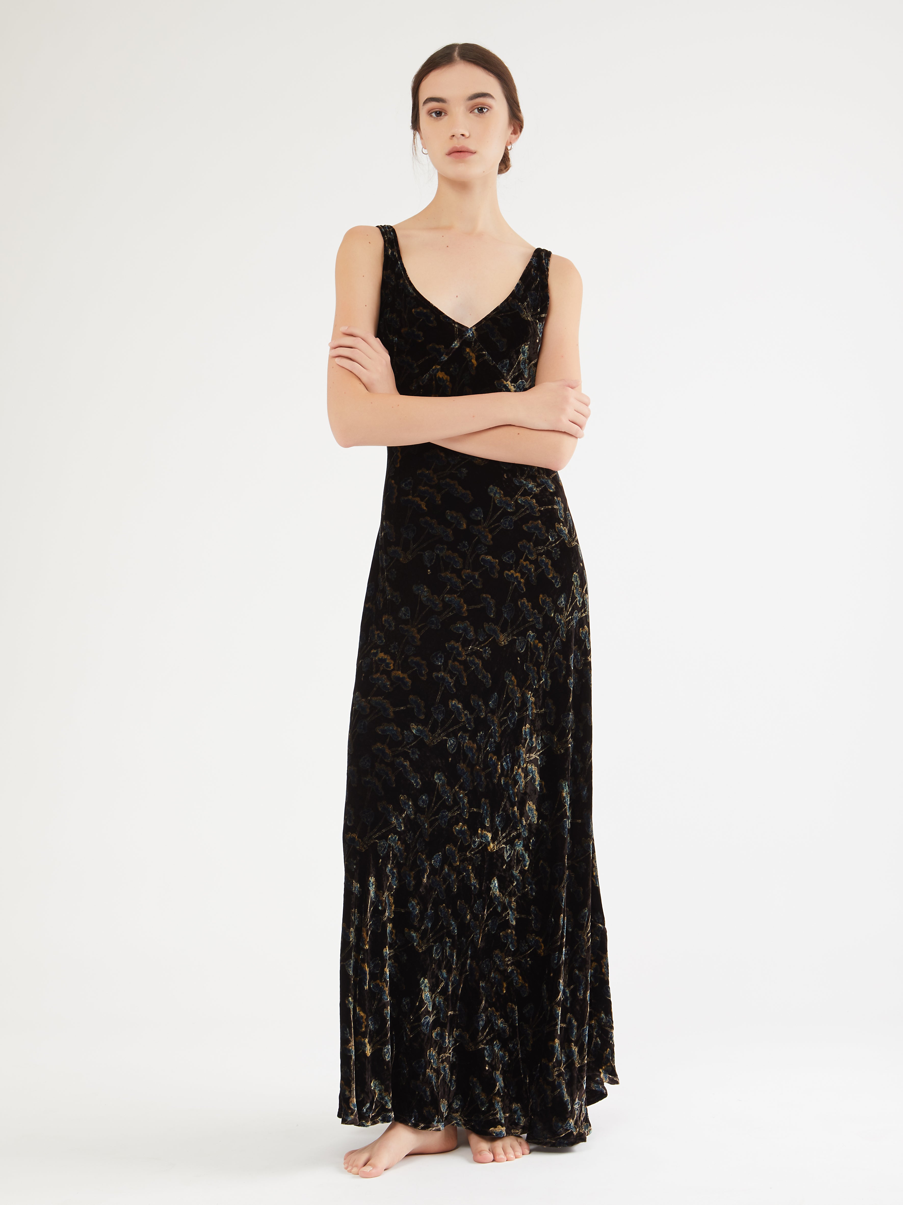 Indian Vera velvet long dress