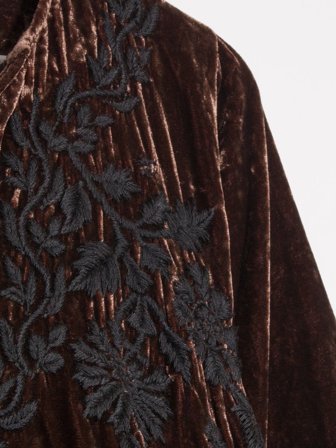 Indian silk velvet embroidered maxi dress