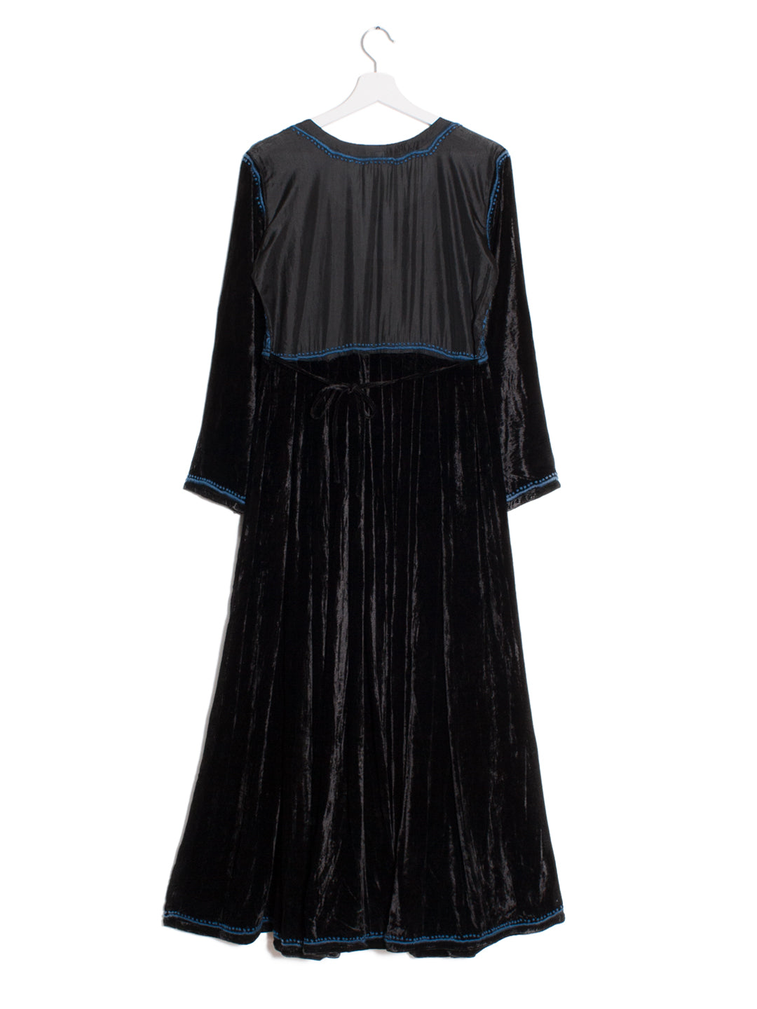 Indian silk velvet embroidered dress