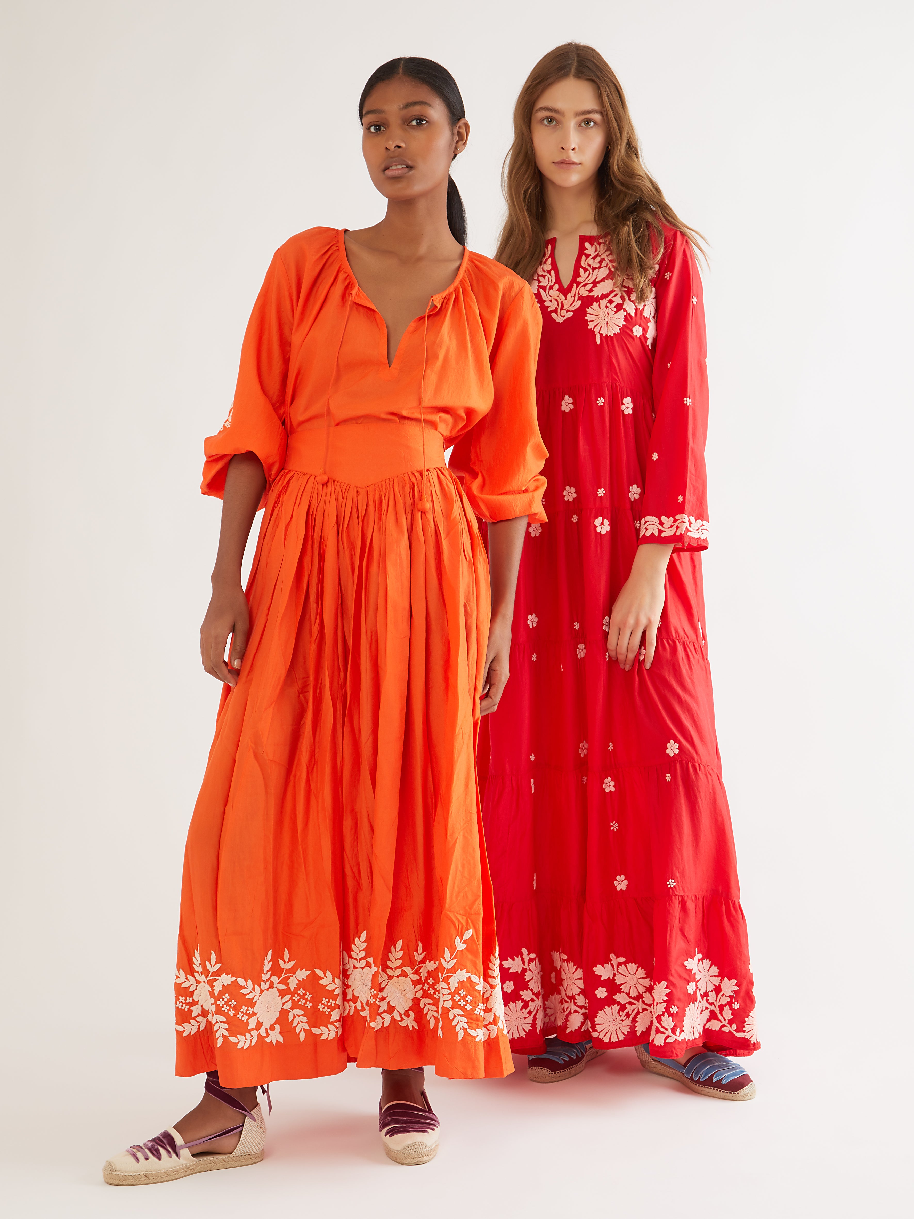 Indian silk embroidered skirt