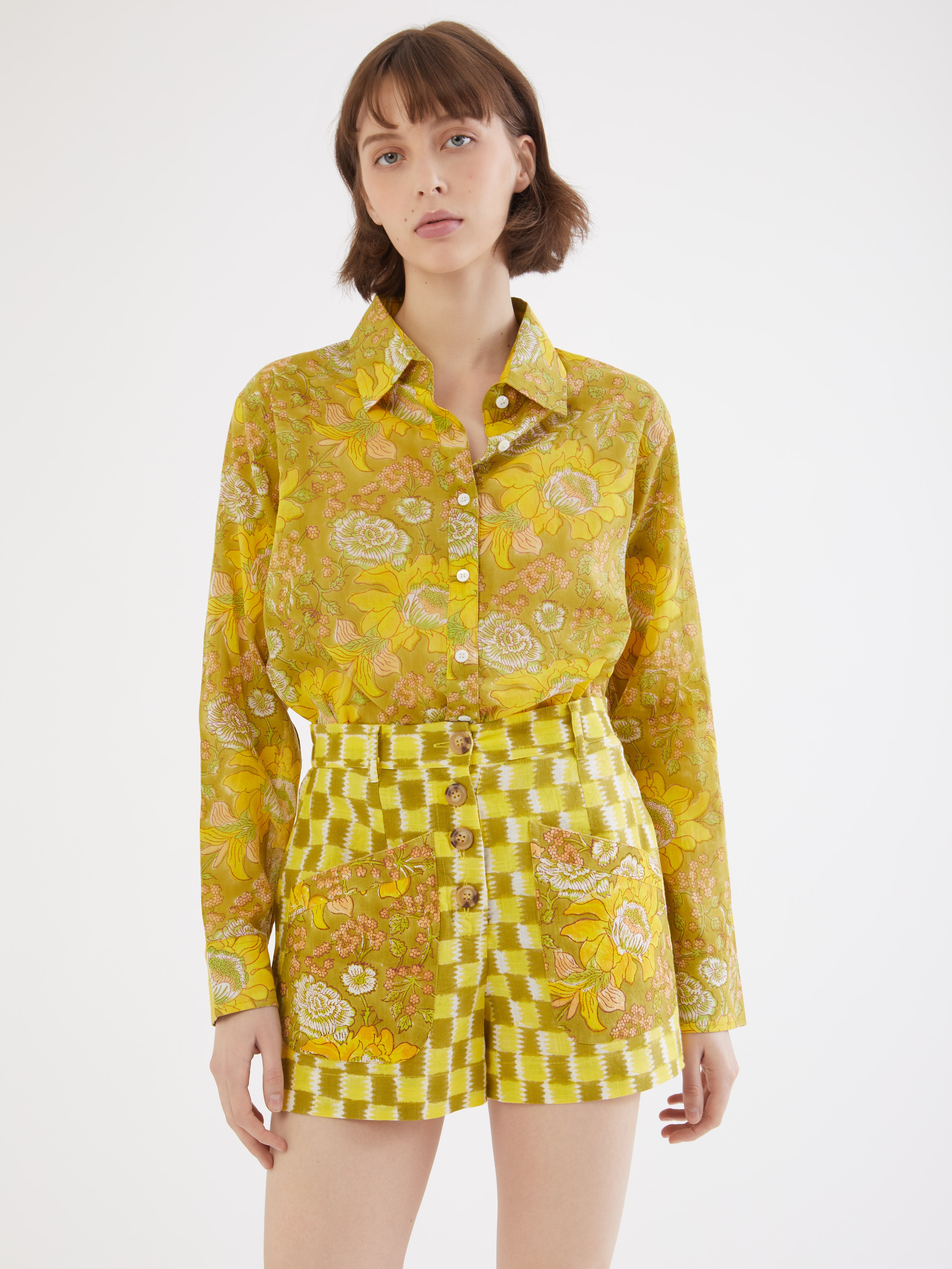 Cotton Shorts, Co-ord Set, India Crafted, Embroidered Details, Relaxed Fit, Wide-Leg Design, Elastic Waistband, Stylish Shorts, Casual Outing, Mix and Match, Coordinated Look, Green Shorts, Adjustable Waist, Side Pockets, Machine Washable, High-Quality Fabric, Comfortable Wear, Fashionable Style, Versatile Clothing, Unique Design, Handcrafted Details, Sustainable Fashion, Easy Care, Trendy Shorts, Stylish Embellishments, Chic Apparel, Fashion