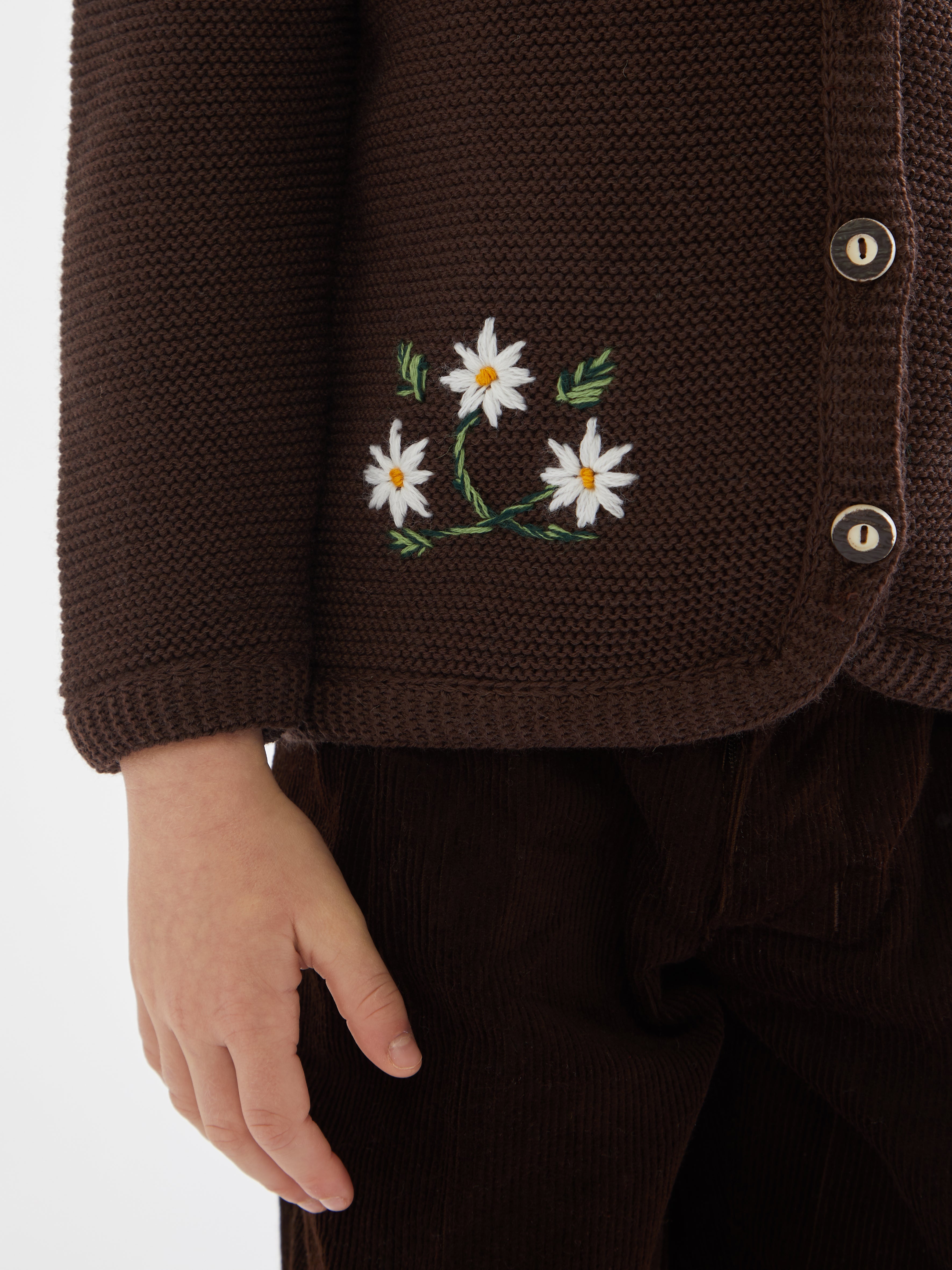 Hand made, fatto a mano, golf ricamato, embroidered sweater, knitwear, maglieria, knitted vest, Tyrolen sweater, traditional sweater, made in Italy, edelweiss, Stella alpina, mum and daughter, match with your daughter, mini me collection