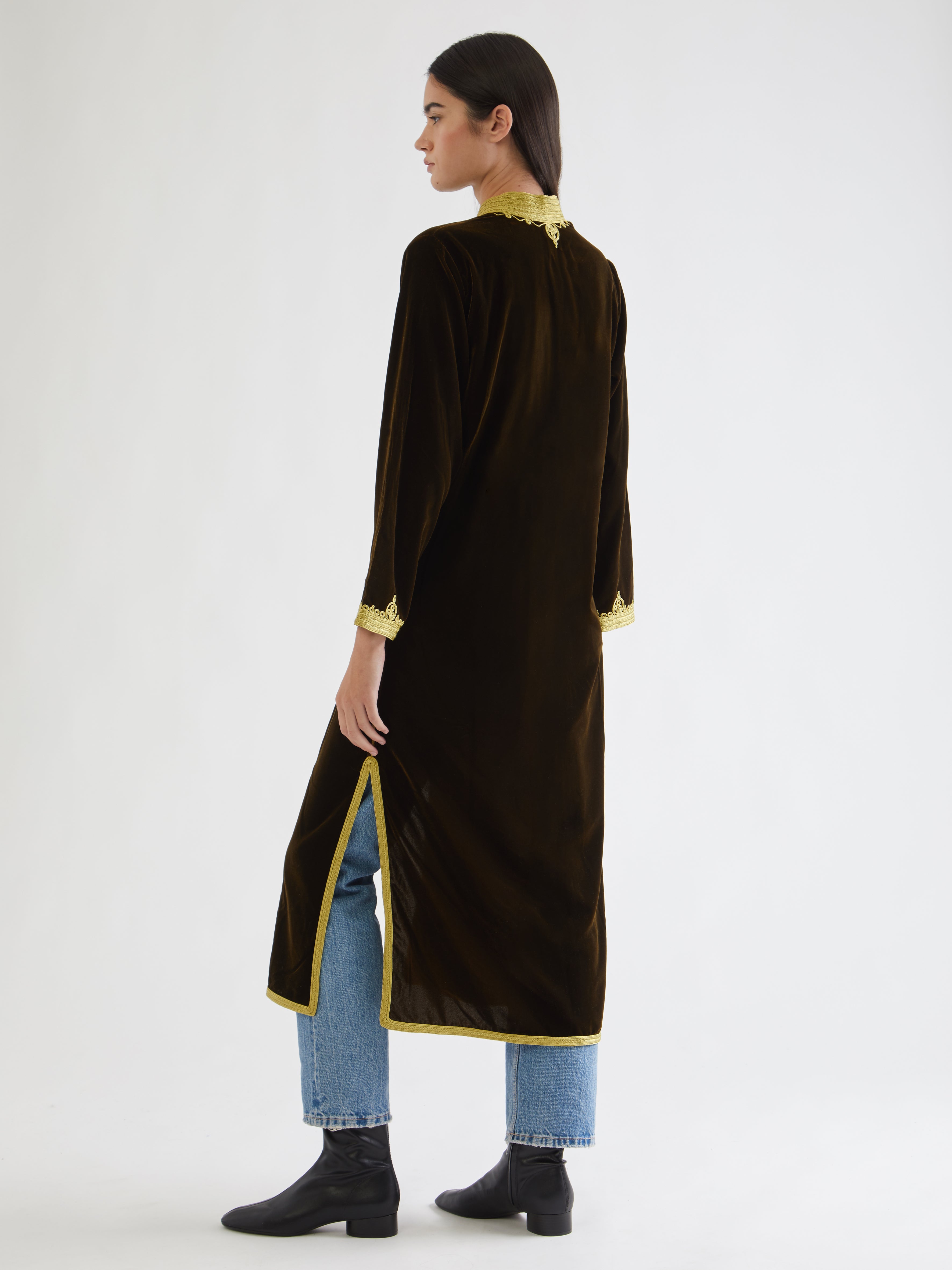 Moroccan velvet coat