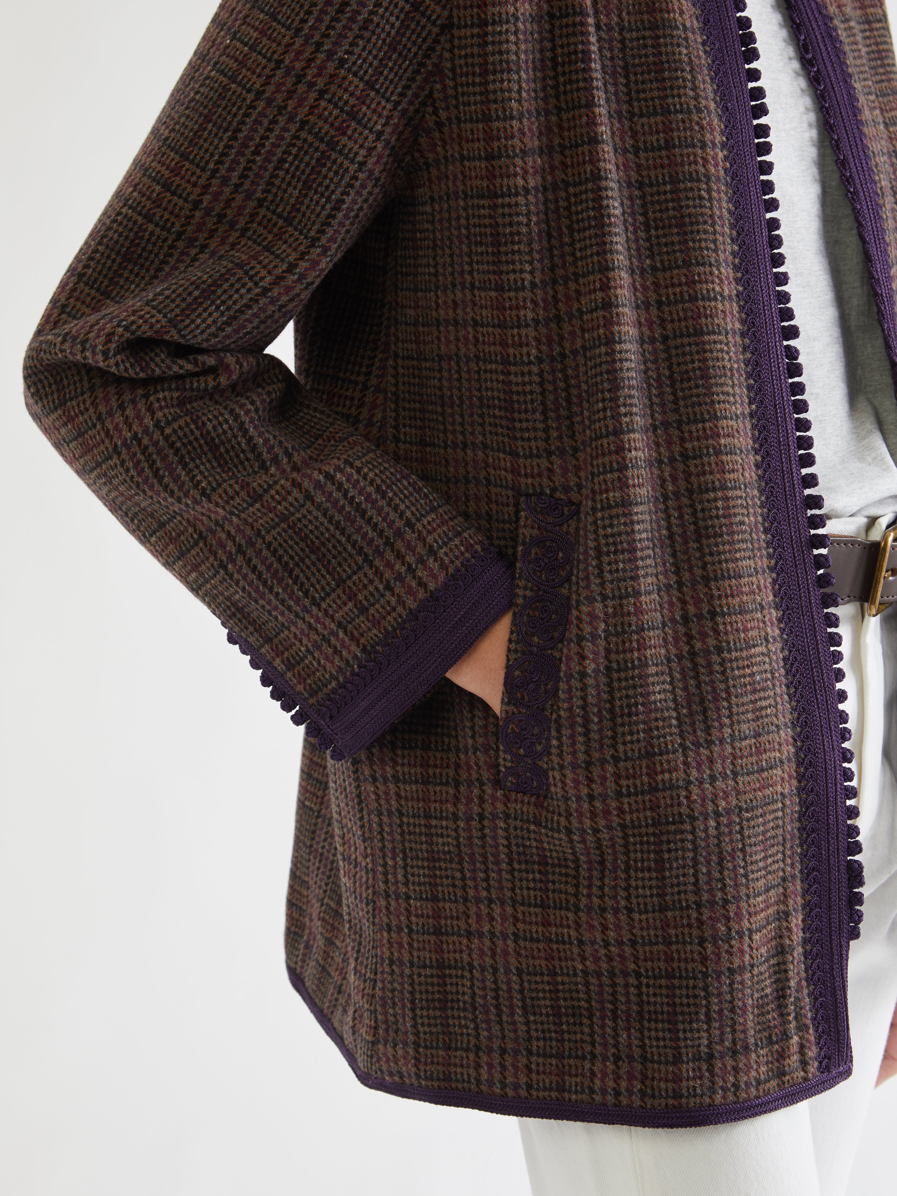 Traditional embellished jacket, Embroidered in silk threads, 100% silk velvet; 100% silk embroidery Ethical fashion, craftsmanship, sustainable fashion, traditional fashion, ethnic fashion, moda etica, moda sostenibile, tecniche artigianali, moda tradizionale, moda etnica, fatto a mano, handmade, bohemian coat, boho coat, velvet coat, giacca di velluto, midseason coat, giacca di mezza stagione, ricamo a mano, hand embroidery, silk embroidery, ricamo seta, giacche sartoriali, tailored jacket, wool jacket, bl