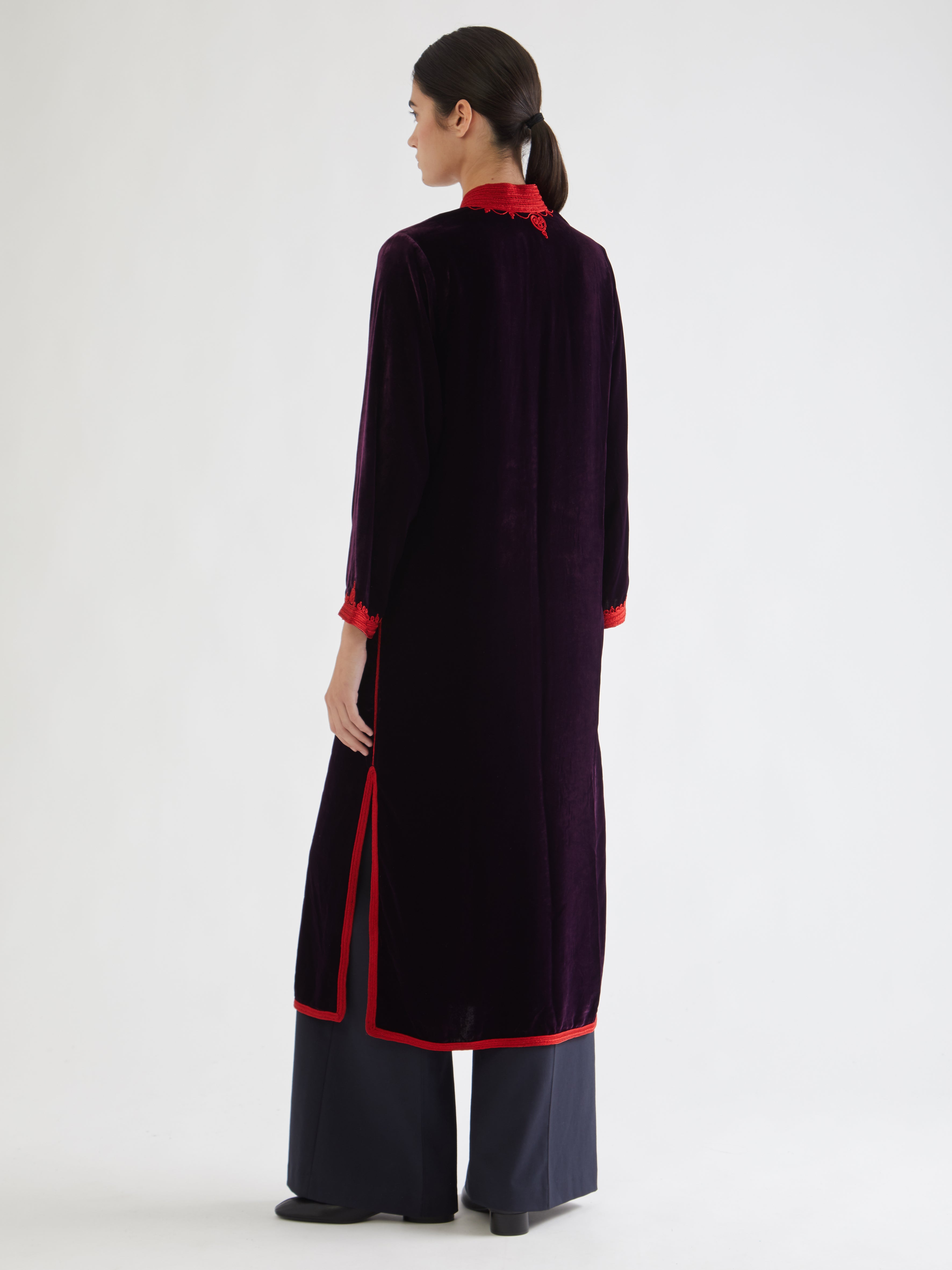 Moroccan velvet coat
