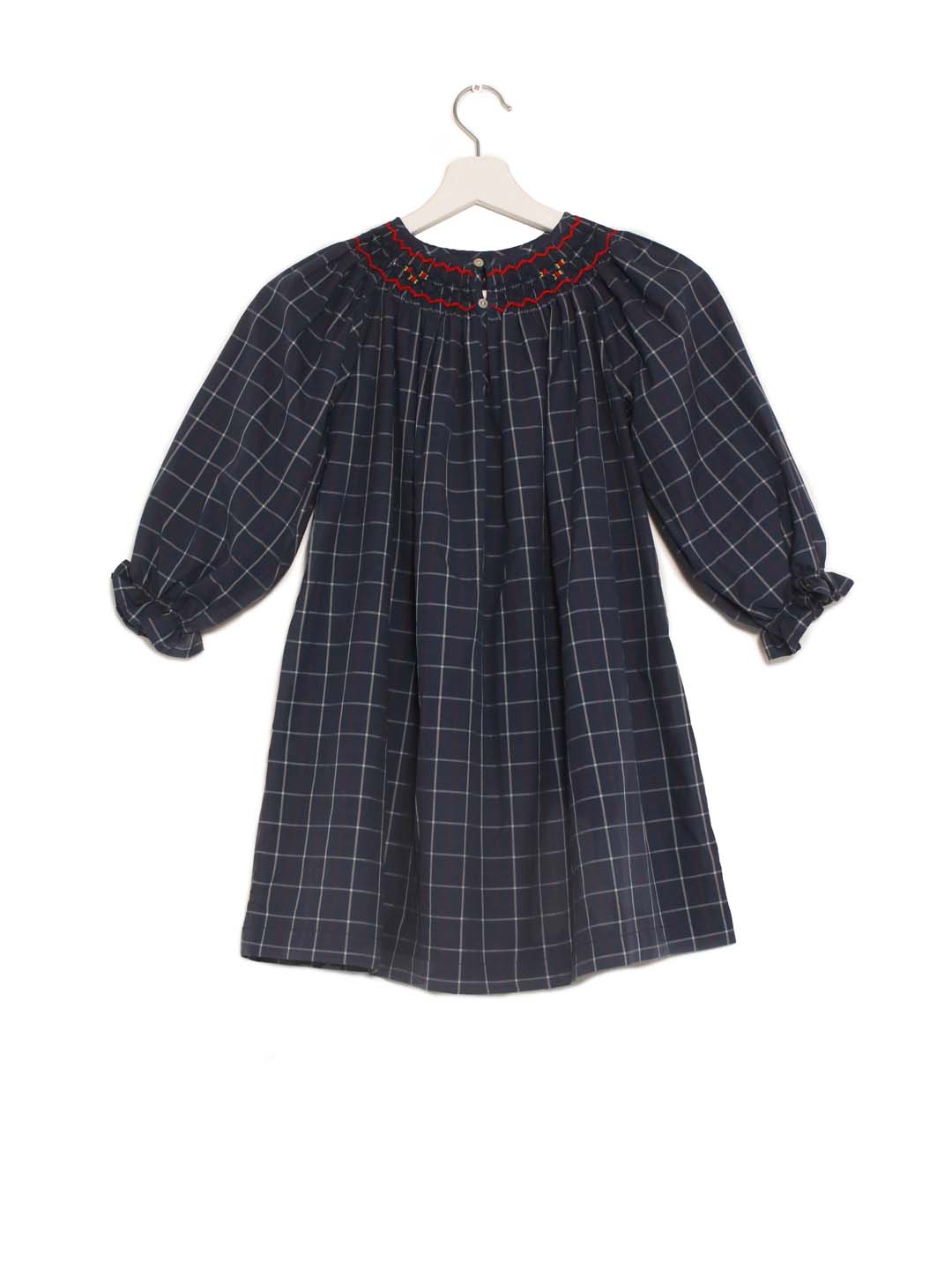 Malagasy smocked kids long sleeves nightdress