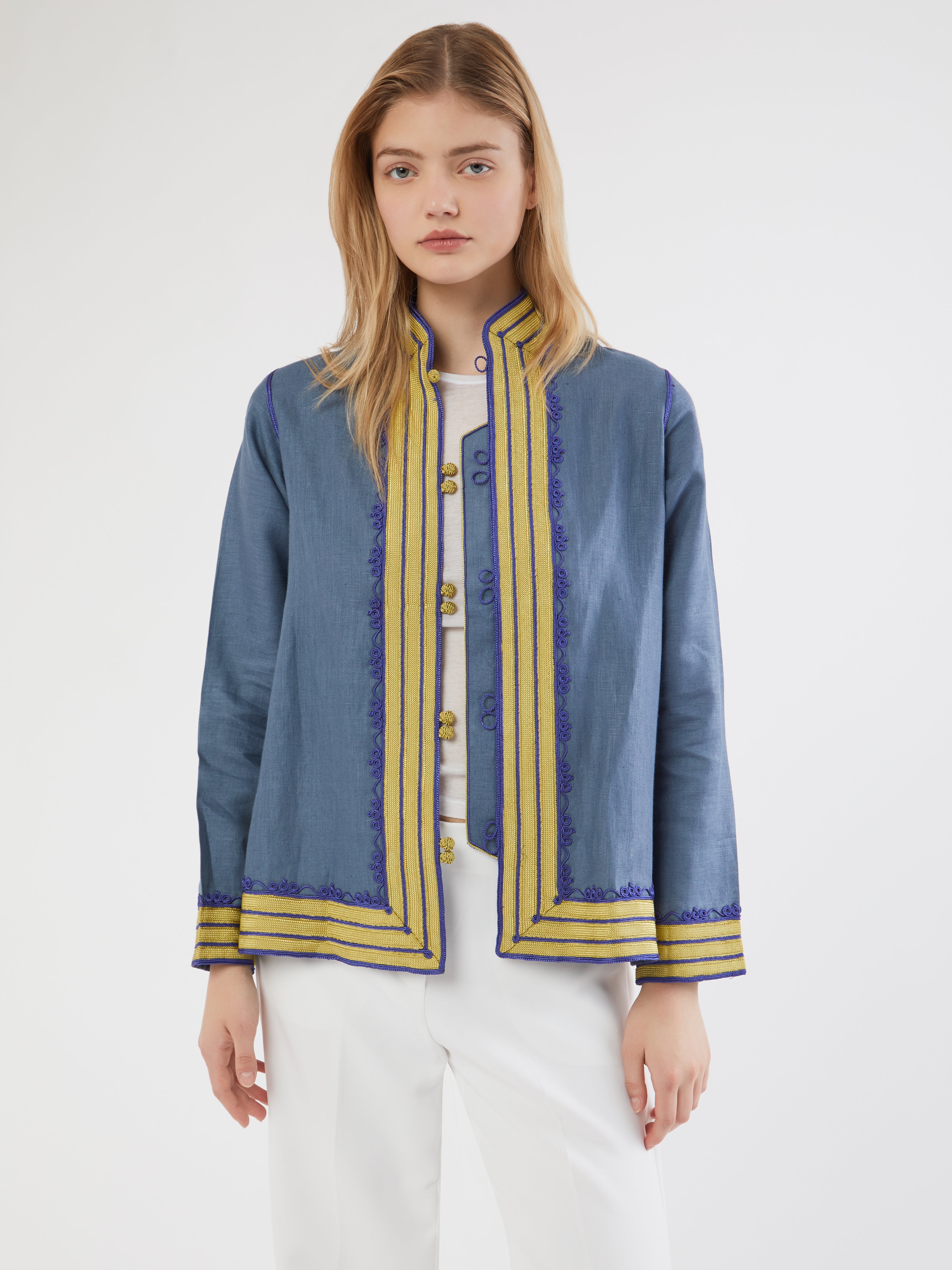 Moroccan linen jacket