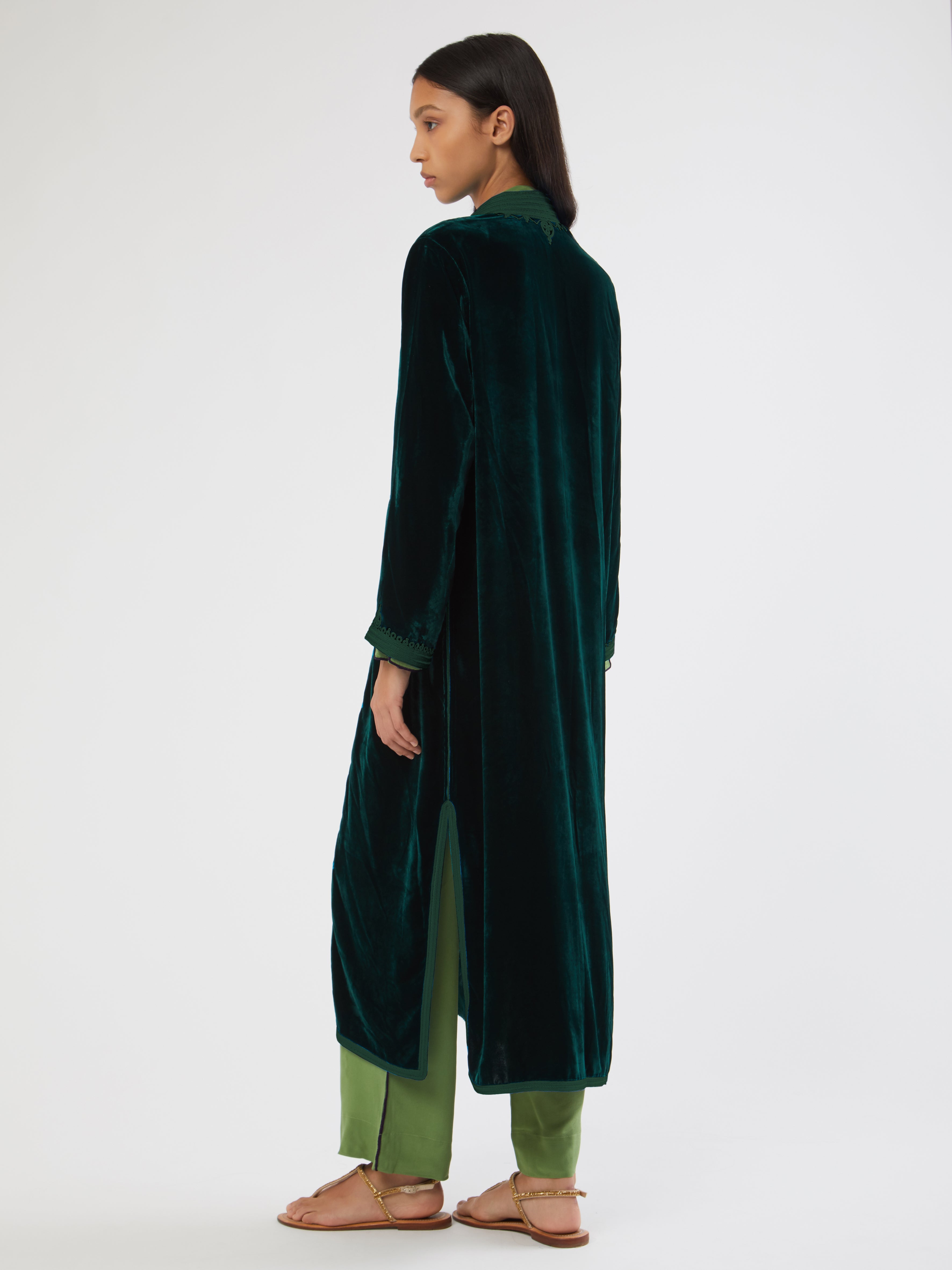 Moroccan velvet coat