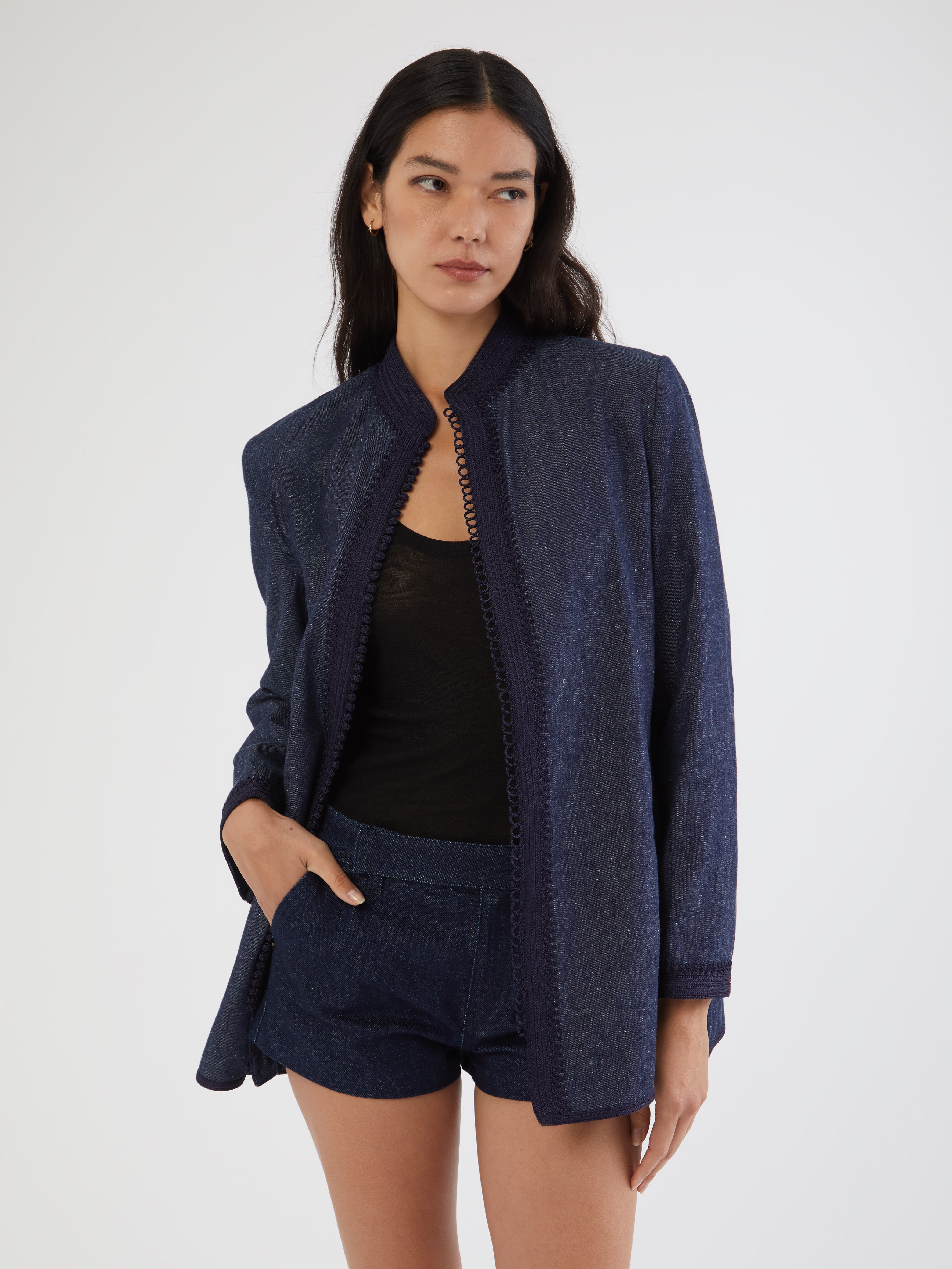 Traditional embellished coat made in silk velvet, Embroidered in silk threads, 100% silk velvet; 100% silk embroidery Ethical fashion, craftsmanship, sustainable fashion, traditional fashion, ethnic fashion, moda etica, moda sostenibile, tecniche artigianali, moda tradizionale, moda etnica, fatto a mano, handmade, bohemian coat, boho coat, velvet coat, giacca di velluto, midseason coat, giacca di mezza stagione, ricamo a mano, hand embroidery, silk embroidery, ricamo seta 