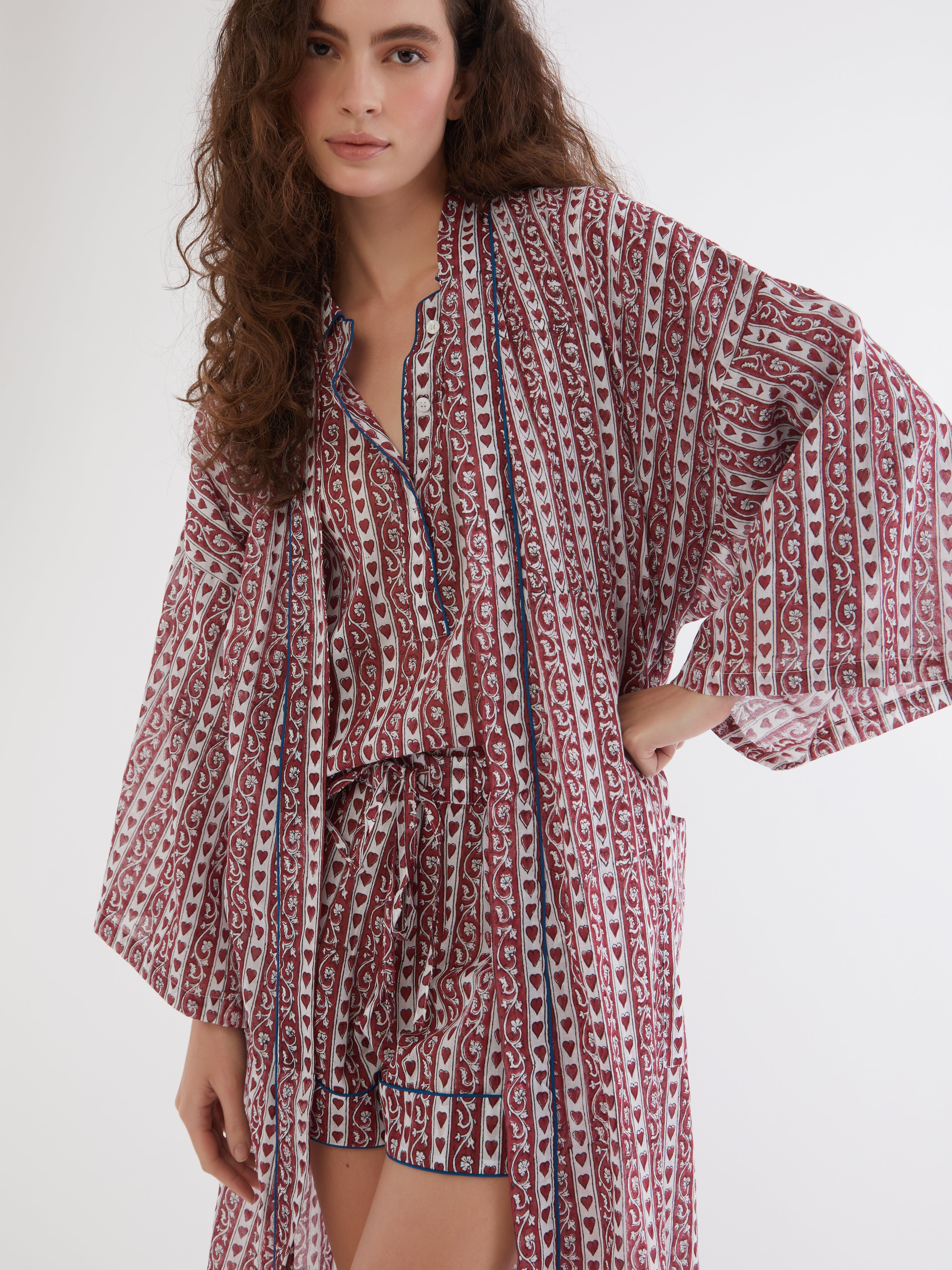 Indian cotton dressing gown